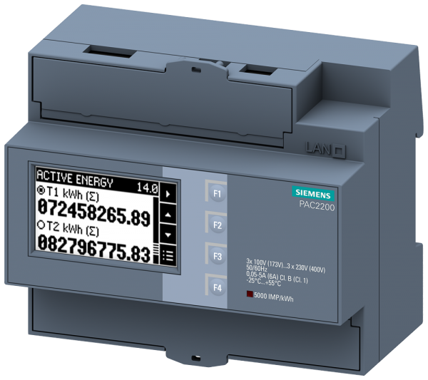 Siemens SENTRON, aparato de medida, 7KM PAC2200, LCD, L-L: