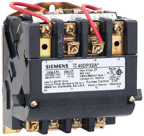 Siemens Contactor NEMA no inversor, Tamaño 0, Tensión plen